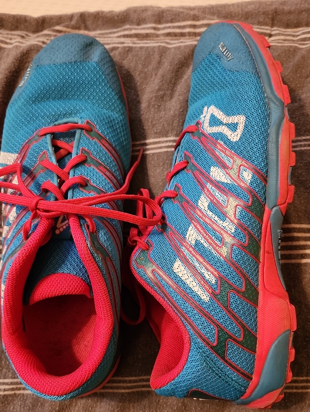 Inov-8 Blue and Red Women's Athletic Trail Shoes